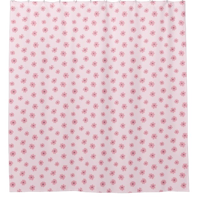 Rideaux De Douche Ditsy Floral Dainty Tiny Girly Spring Summer Pink (Devant)