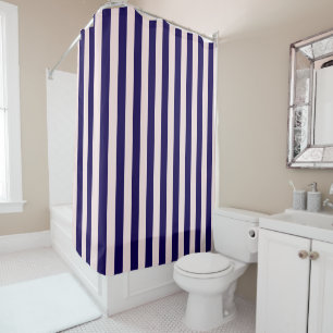 Rideaux De Douche DIY Couleurs Rayure verticale NL #0 Bleu foncé Ros