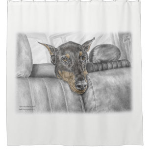 Rideaux De Douche Doberman en voiture
