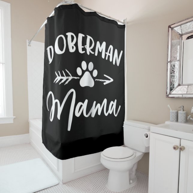 Rideaux De Douche Doberman Mama | Jolie Doberman Lovers Cadeau (En situation)