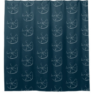 Rideaux De Douche Dollar de sable Motif Dessin Océan Bleu