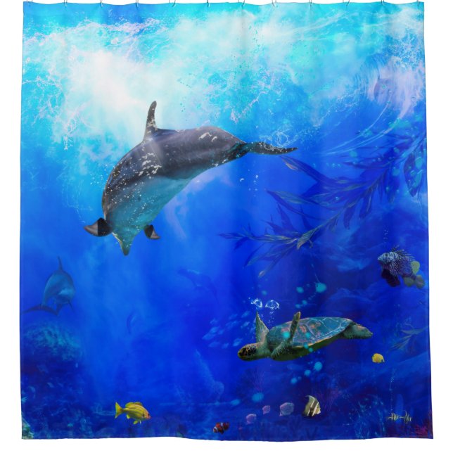 Rideaux De Douche Dolphin World WIND (Devant)