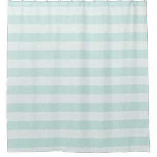 Rideaux De Douche Domaine-Aqua--Blanc-Rayure-Bain-Décor