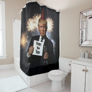 Rideaux De Douche Donald Trump célèbre le style du Nouvel An