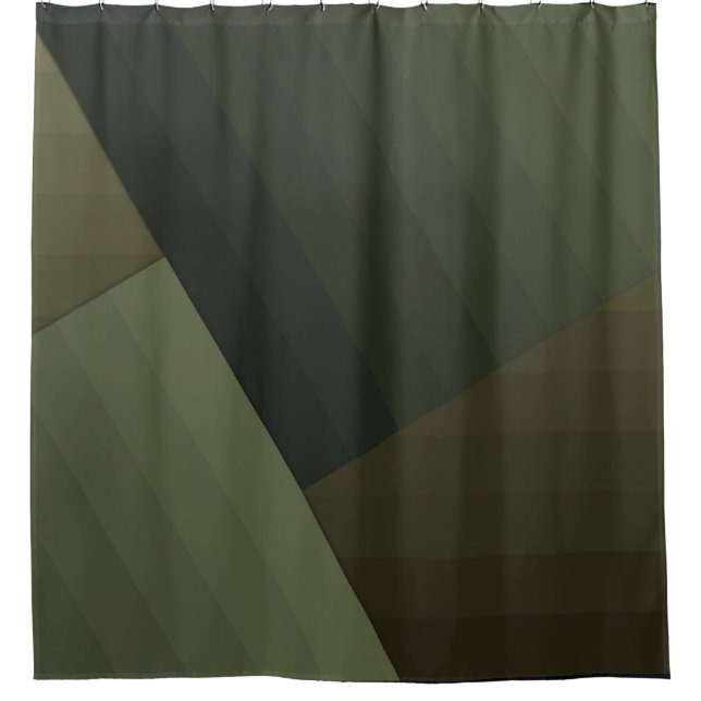 Rideaux De Douche Douche rideau, Patchwork, combiné, olive, vert (Devant)