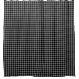 Rideaux De Douche Douglas tartan noir gris plaid