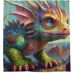 Rideaux De Douche Dragon Art