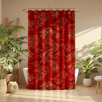 Dragon chinois au ton or et rouge