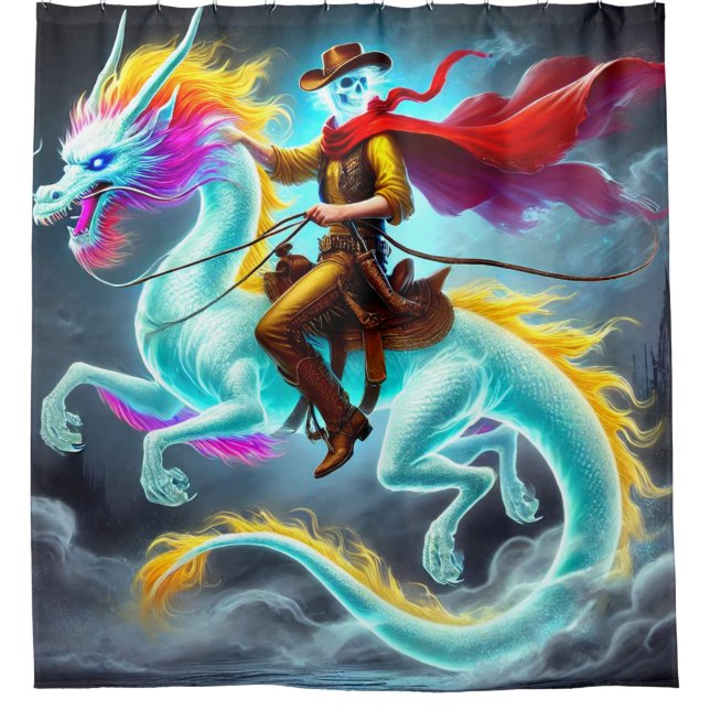 Rideaux De Douche Dragon Ghost Rider (Devant)