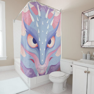 Rideaux De Douche Dragon Head couleurs pastel