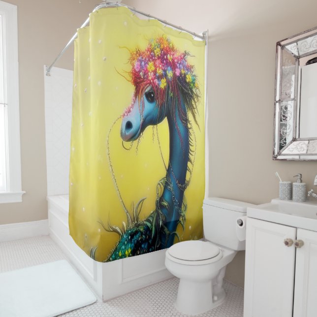Rideaux De Douche dragon Imaginaire bohème (En situation)