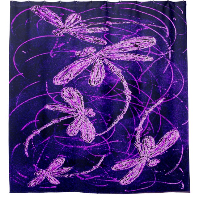 Rideaux De Douche Dragonfly Disco (Devant)