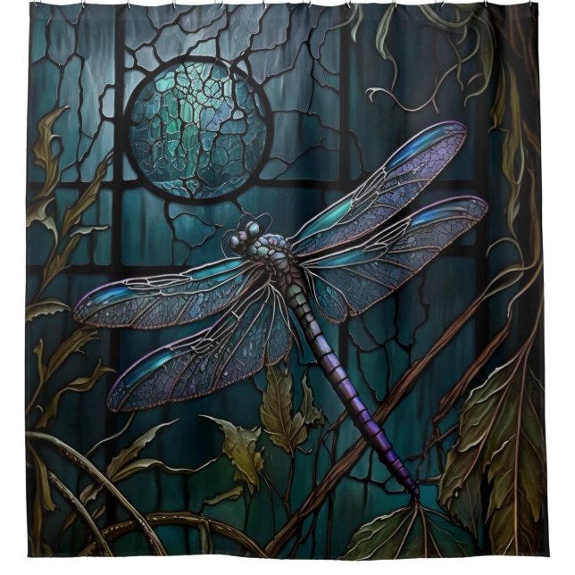 Rideaux De Douche Dragonfly en verre (Devant)