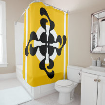 Dramatique double Q miroir Moderne jaune noir