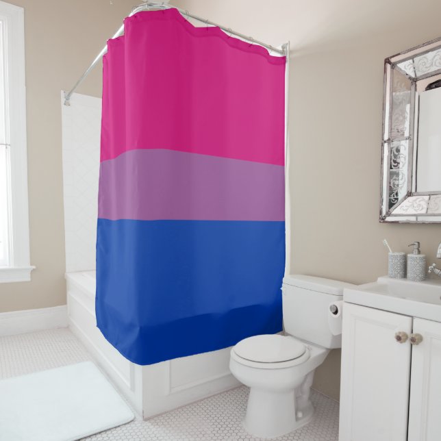 Rideaux De Douche Drapeau bisexuel (En situation)