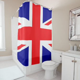 Rideaux De Douche Drapeau britannique Union Jack Bleu blanc rouge