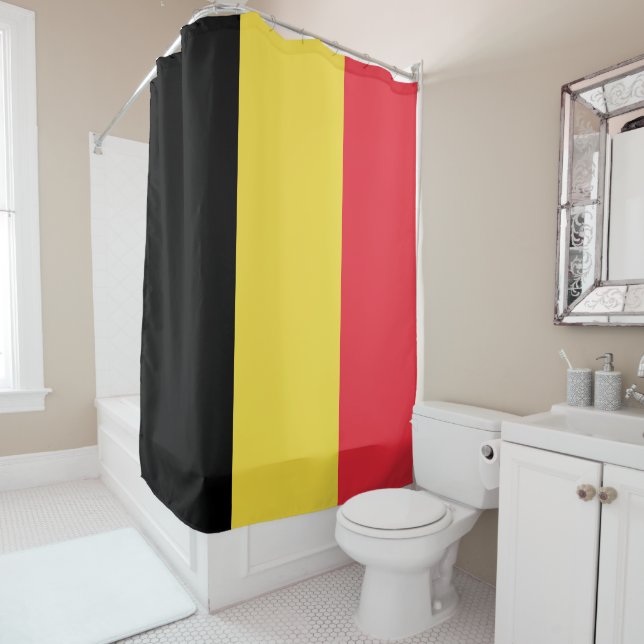 Rideaux De Douche Drapeau de Belgique (En situation)