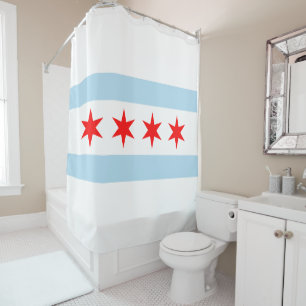 Rideaux De Douche Drapeau de Chicago