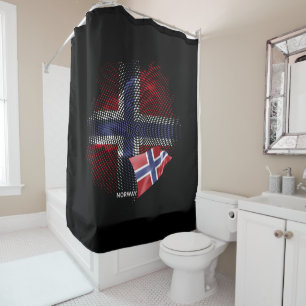 Rideaux De Douche Drapeau de la Norvège