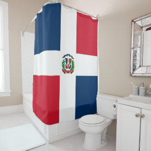 Rideaux De Douche Drapeau de la République Dominicaine