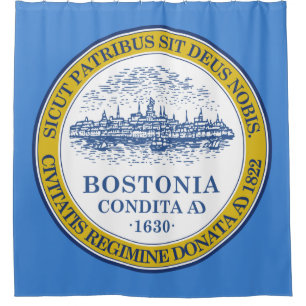 Rideaux De Douche Drapeau de la ville de Boston (Massachusetts)