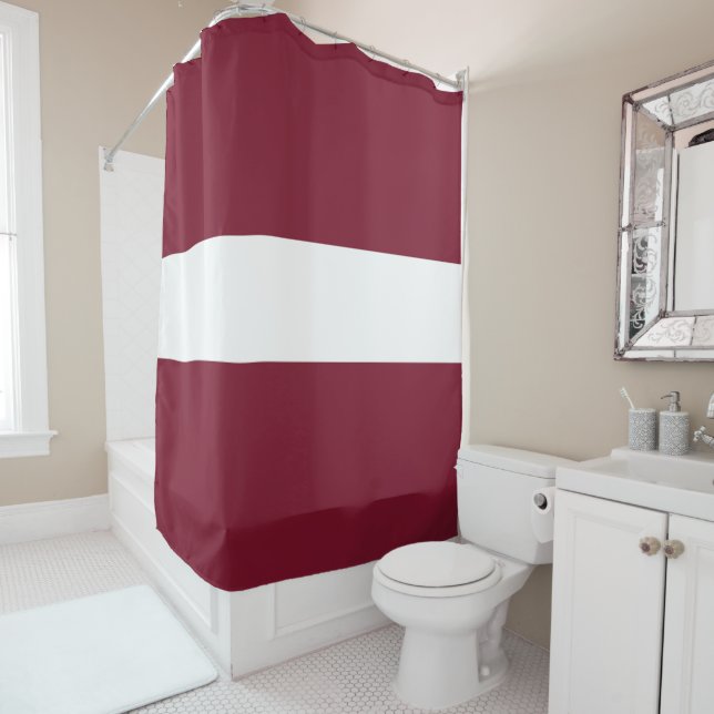 Rideaux De Douche Drapeau de Lettonie (En situation)
