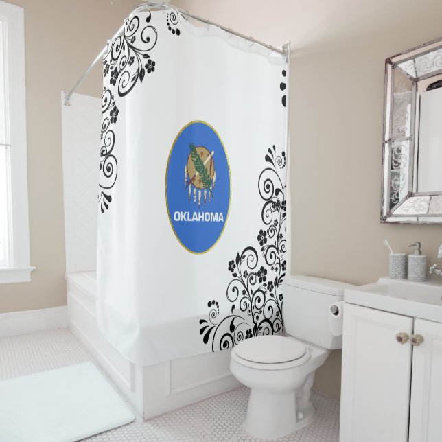 Rideaux De Douche Drapeau de l'Oklahoma (En situation)