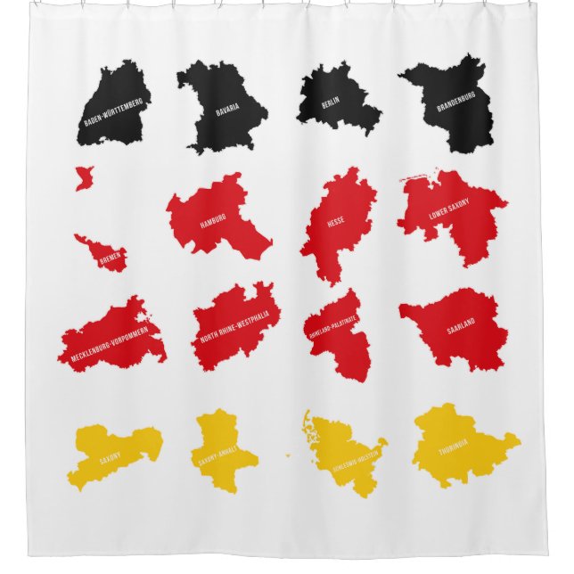 Rideaux De Douche Drapeau des États allemands (Devant)