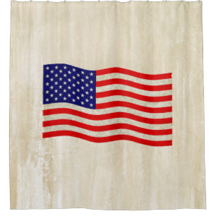 Rideaux De Douche Drapeau des États-Unis d'Amérique - grungy