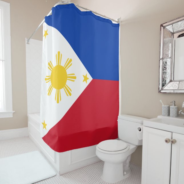 Rideaux De Douche Drapeau des Philippines (En situation)
