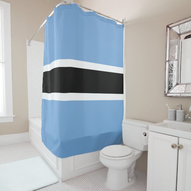 Rideaux De Douche Drapeau du Botswana (En situation)
