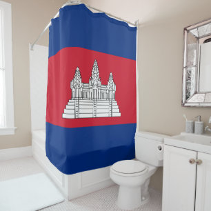 Rideaux De Douche drapeau du Cambodge