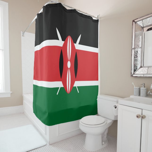 Rideaux De Douche Drapeau du Kenya (En situation)