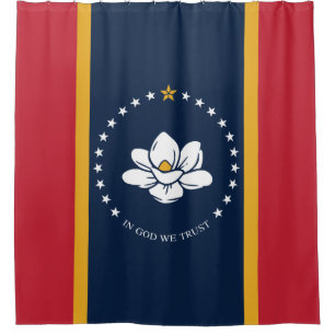 Rideaux De Douche Drapeau du Mississippi - Nouveau Drapeau de Magnol