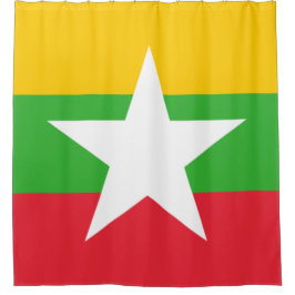 Rideaux De Douche Drapeau du Myanmar (Birmanie)