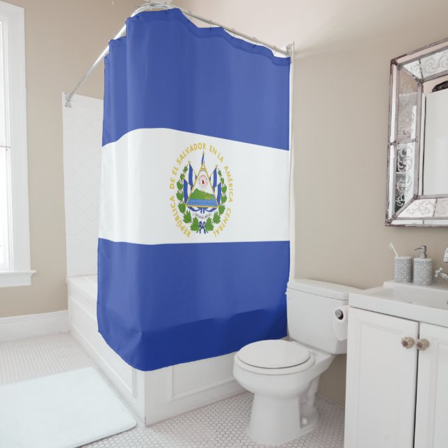 Rideaux De Douche Drapeau El Salvador (En situation)