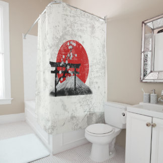 Rideaux De Douche Drapeau et symboles du Japon ID153