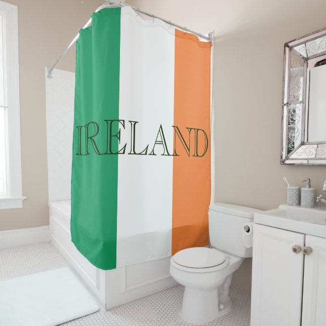 Rideaux De Douche Drapeau irlandais secteur Irlande (En situation)