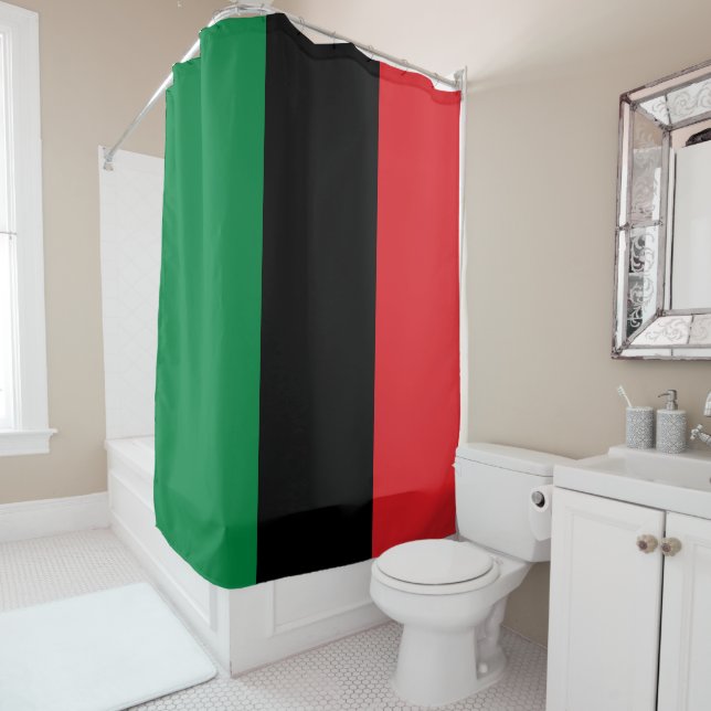 Rideaux De Douche Drapeau panafricain de l'UNIA (En situation)