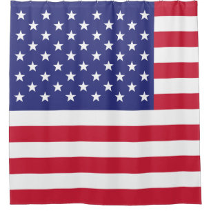 Rideaux De Douche Drapeau patriotique rouge blanc et bleu américain