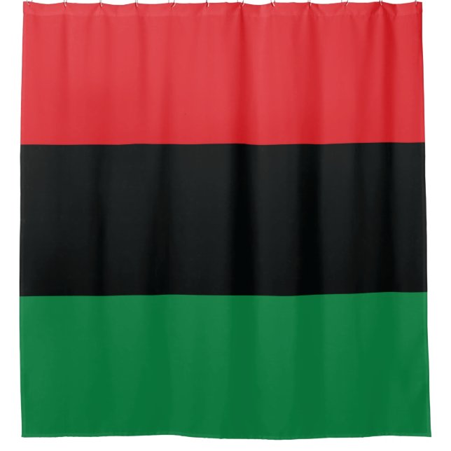 Rideaux De Douche Drapeau rouge, noir et vert (Devant)