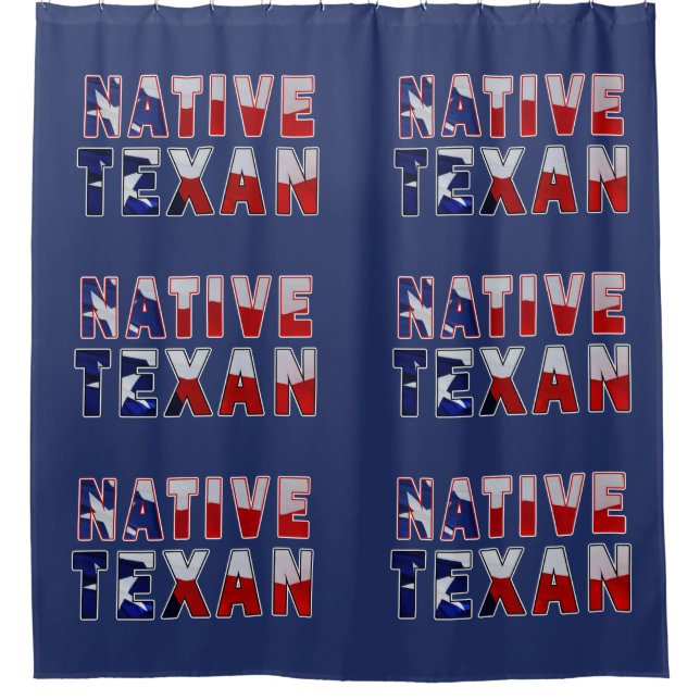 Rideaux De Douche Drapeau texan natif (Devant)