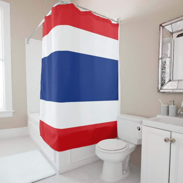 Rideaux De Douche Drapeau thaïlandais (En situation)