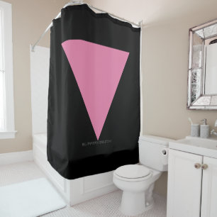 Rideaux De Douche Drapeau triangle rose de SlipperyJoe's symbole ros