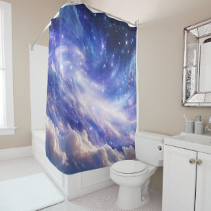 Rideaux De Douche Dreamscape cosmique : Nebula scintillante et nuit 