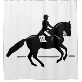 Rideaux De Douche Dressage de cheval personnalisé Arrière - plan ini
