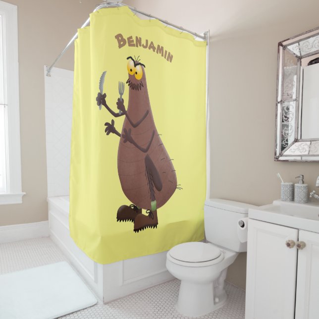 Rideaux De Douche Drôle affamé pulette affamée dessin animé (En situation)