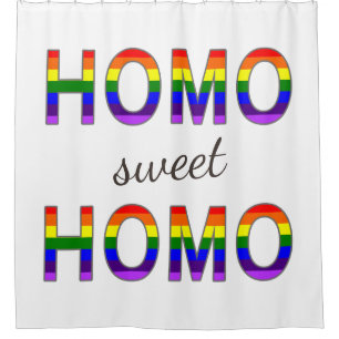 Rideaux De Douche Drôle gai amusant Arc-en-ciel couleurs Homo Doux 