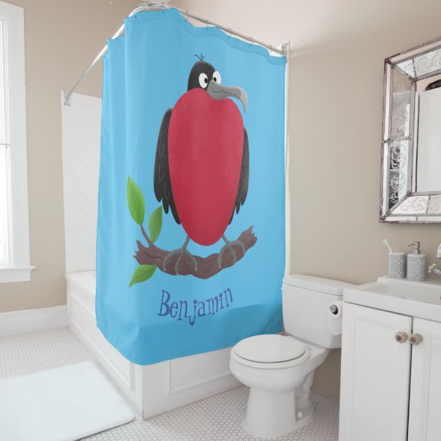 Rideaux De Douche Drôle magnifique dessin animé de frégate (En situation)