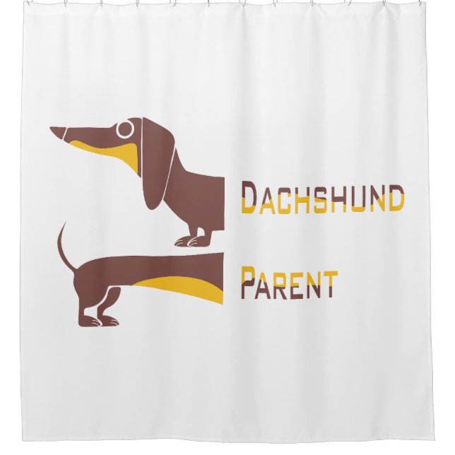 Rideaux De Douche Drôle mignon dachshund pour parent chien long (Devant)